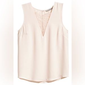 V neck blouse with lace